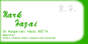 mark hazai business card